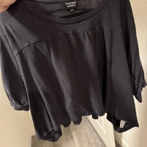 Known Supply Black Oversized Top